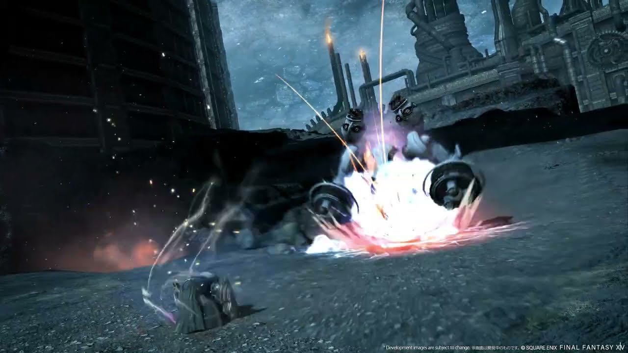 Os Skyltborg alternam entre golpe corpo a corpo e disparo à distância (Divulgação/Square Enix)