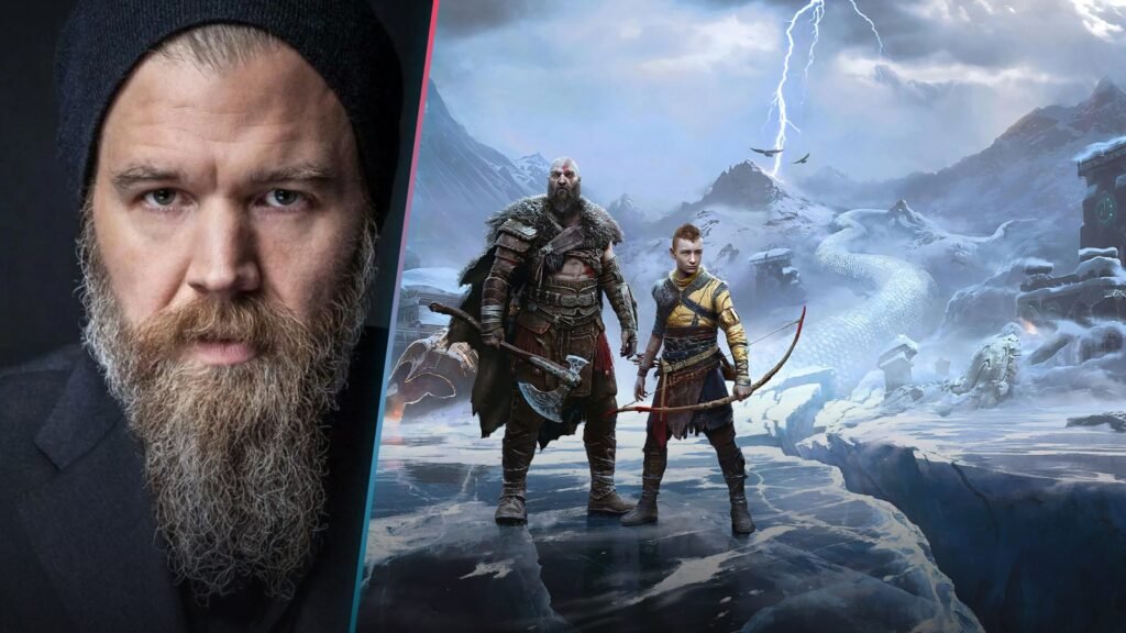 Ryan Hurst e Kratos, de God of War (Divulgação/Sony Pictures Television e Santa Monica Studio)